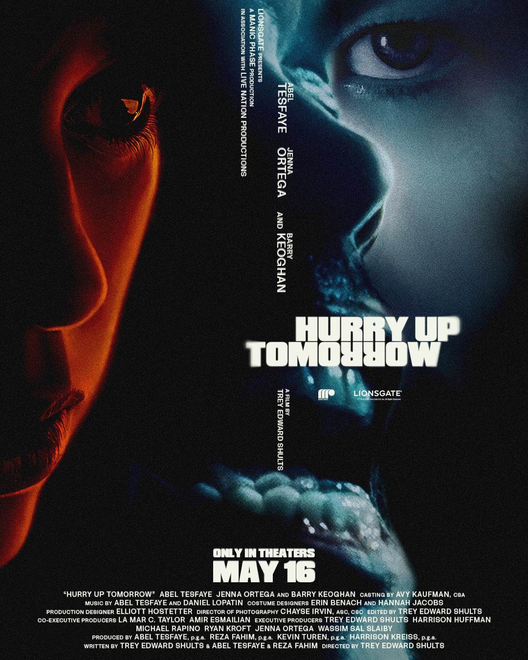 Hurry Up Tomorrow [Official Theatrical Movie Release Poster]