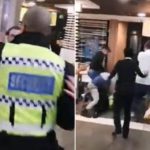 3 Men & 1 Security Guard Throw Down In McDonald's
