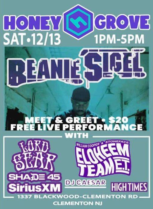 Beanie Sigel To Do Meet & Greet w/Free Live Performance