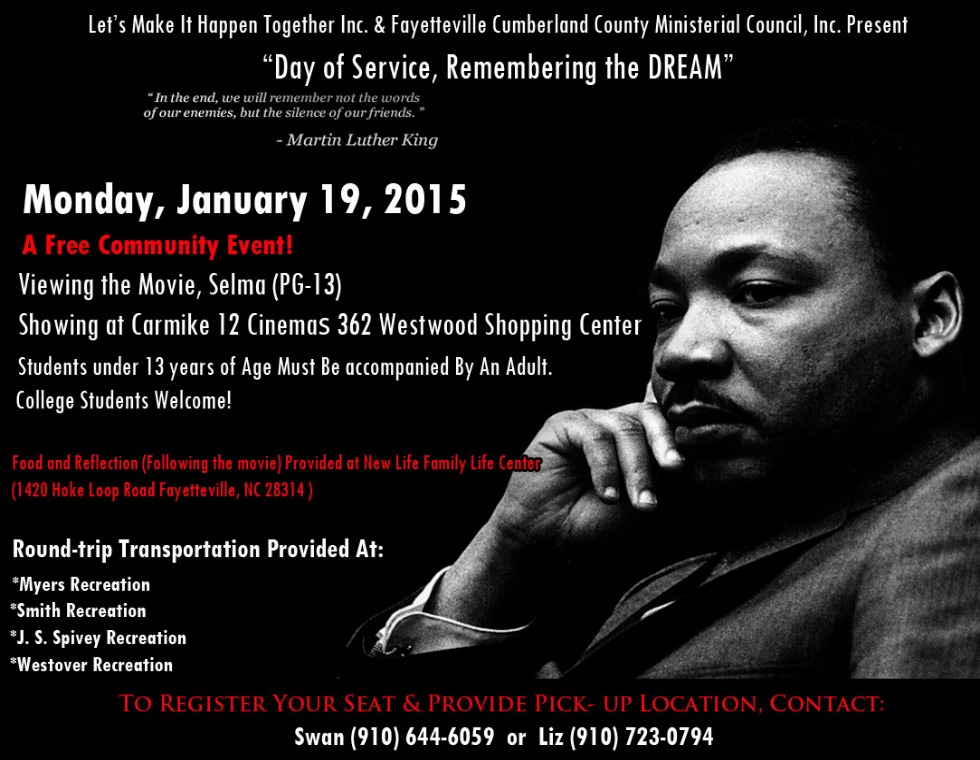 Editorial: Support The 'Day Of Service, Remembering The DREAM' Event On 1.19.2015!!!
