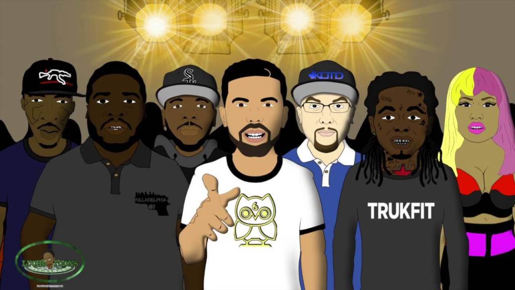 Luchi Toons (@CasdaluchiEnt @ZimboSlice) - Eminem vs. Drake (Rap Battle) [Parody]
