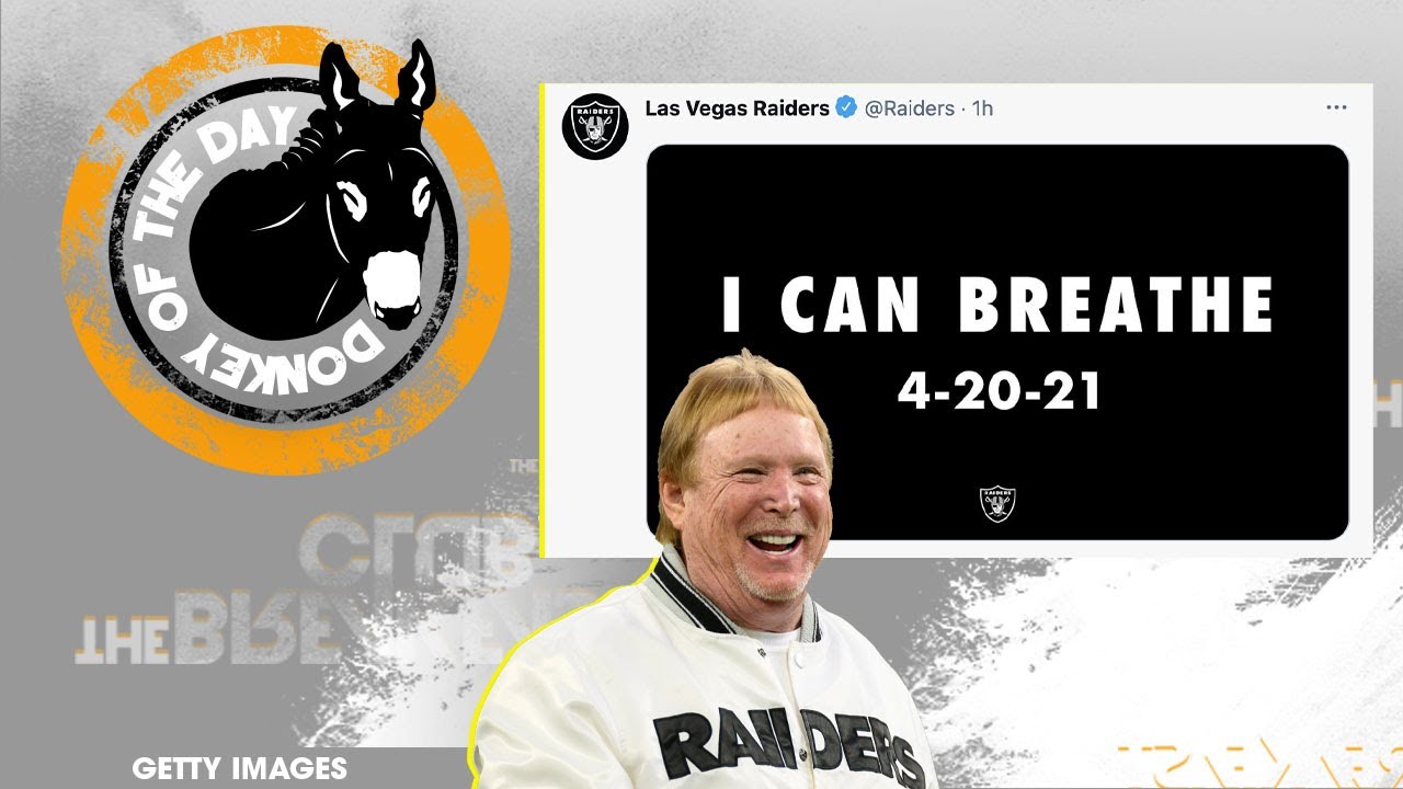 Las Vegas Raiders Awarded Donkey Of The Day For Tweeting 'I Can Breathe' After Derek Chauvin Guilty Verdict