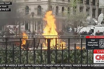 Man Sets Himself On Fire Outside Trump Trial Courthouse In New York City