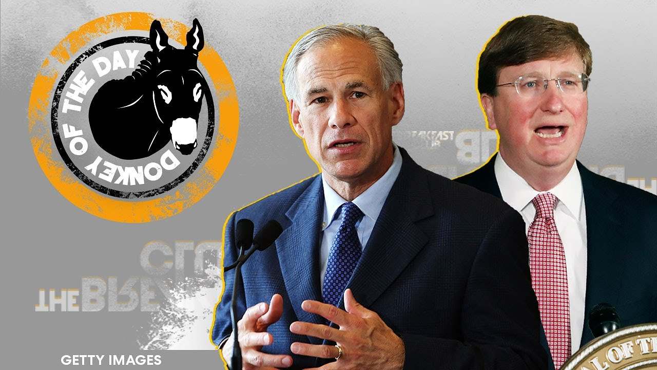 Texas Governor Greg Abbott & Mississippi Governor Tate Reeves Awarded Donkey Of The Day For Lifting Mask Mandates & Letting Businesses Open At 100% Capacity