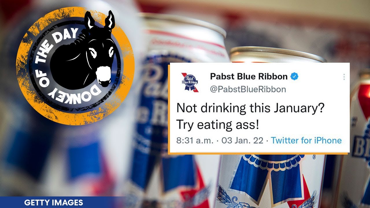 Beer Brand Pabst Blue Ribbon Awarded Donkey Of The Day For Tweeting About Eating Ass For New Years Resolution