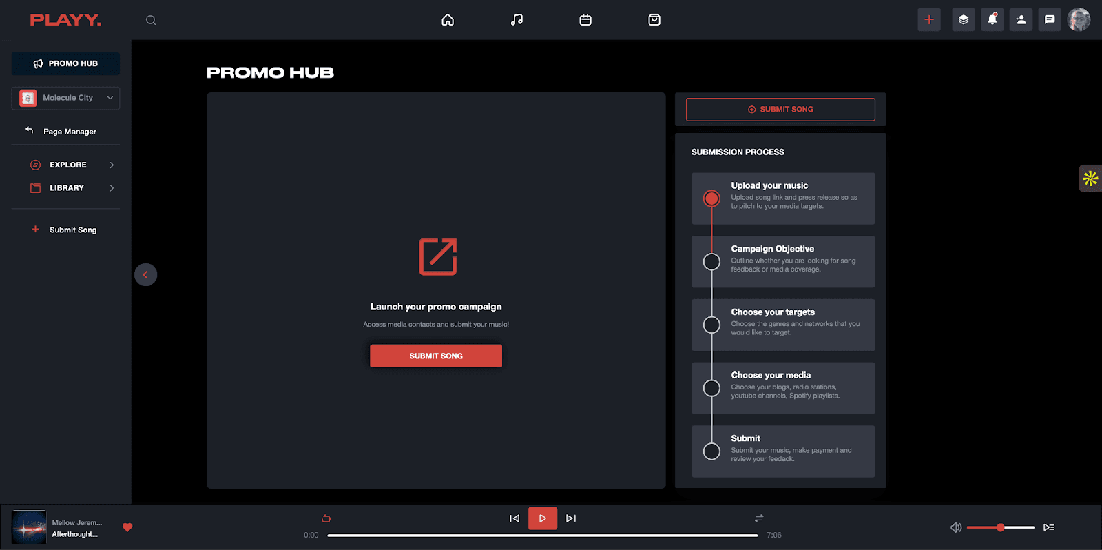 PLAYY. Music Launches PROMO HUB Platform