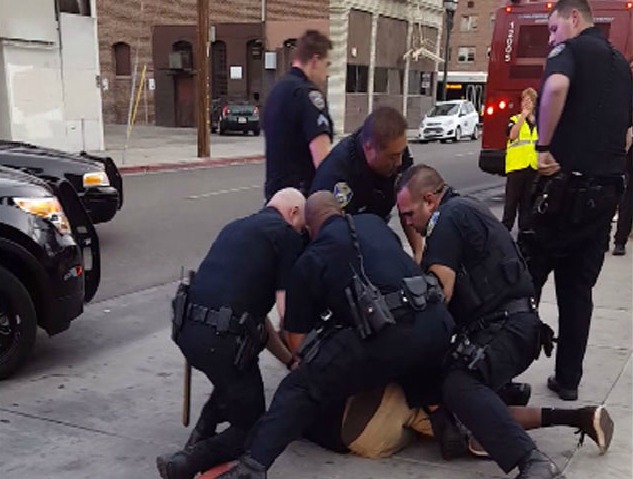 Video: Footage Of California Cops Brutalizing Black Teen 'For Jaywalking' Goes Public