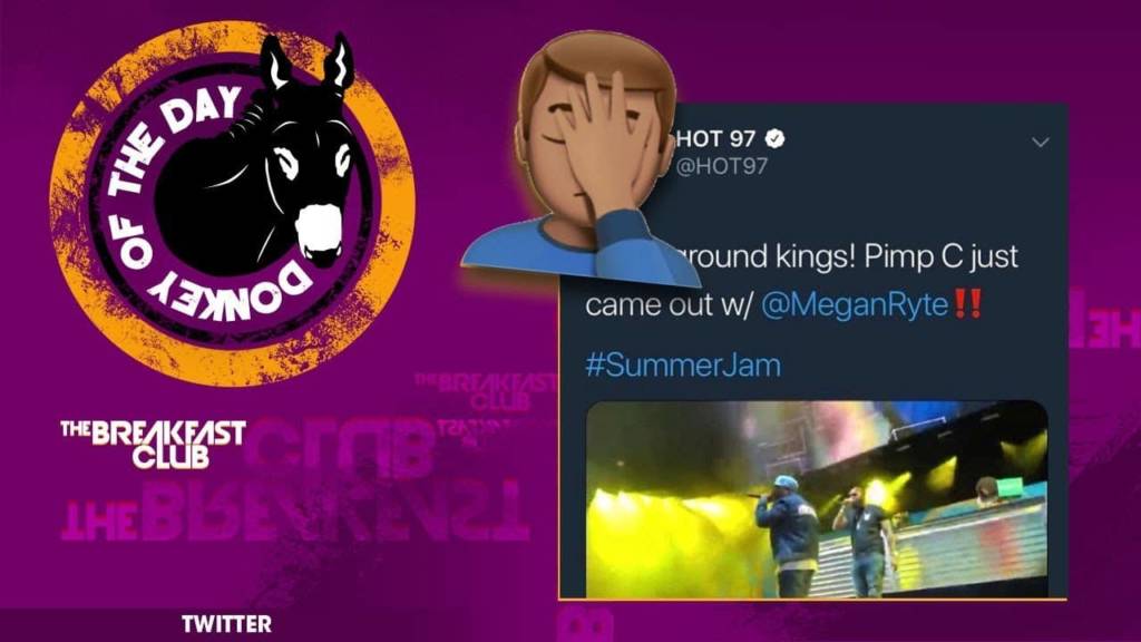 Hot 97 Awarded Donkey Of The Day For Tweeting Out 'Pimp C Is On Stage' During Summer Jam Concert