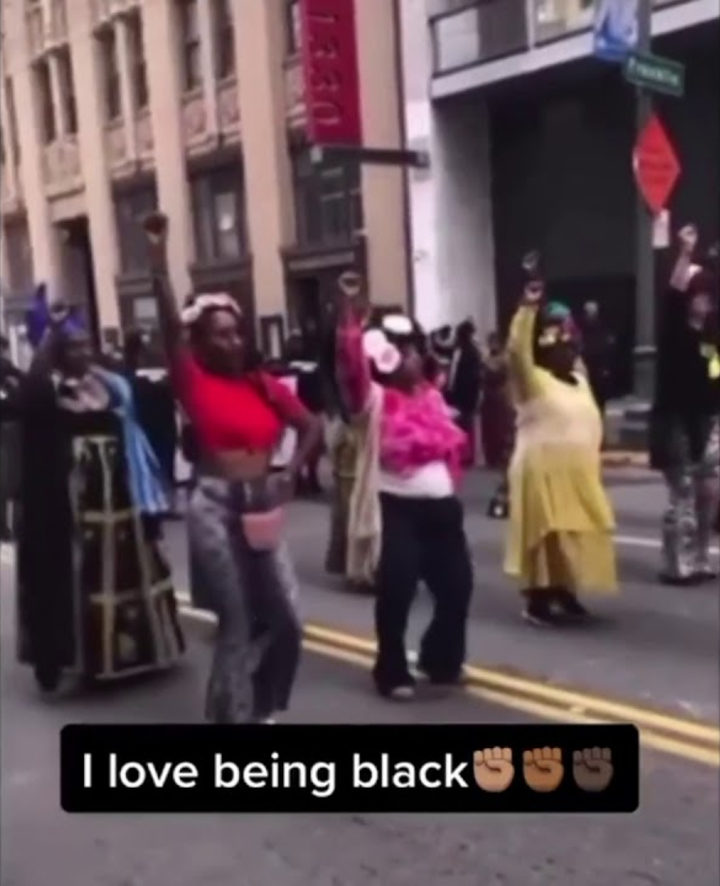 Black Queens March, Chanting: 'I Love Being Black!'
