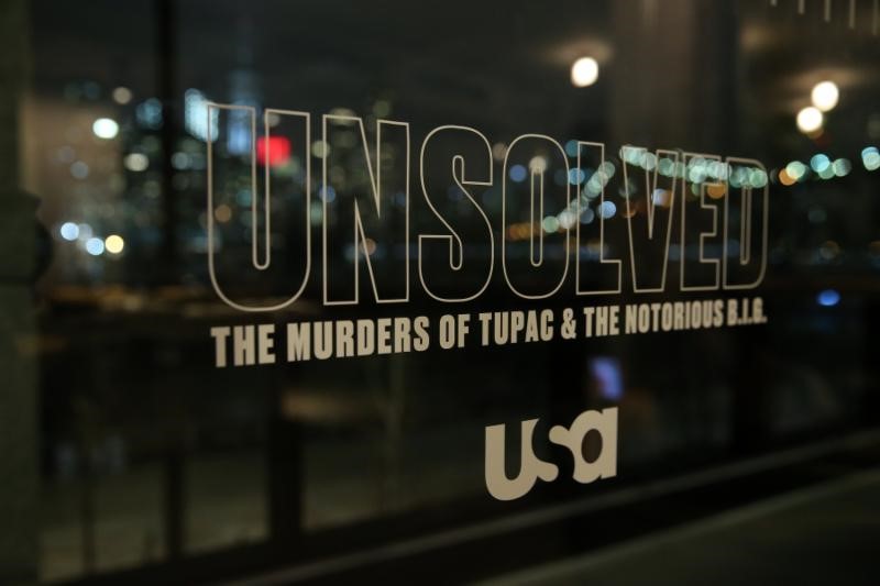 'Unsolved' logo on the window